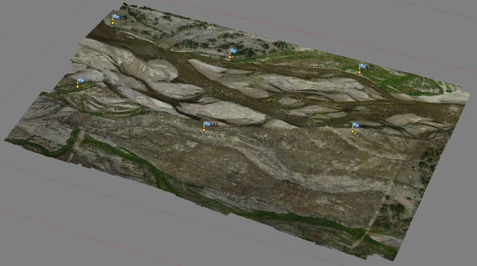 Platte River elevation model and profile measurements generated from UAS acquired data